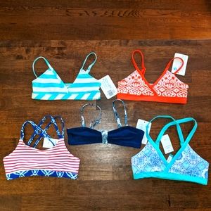 Girl's Cabana Life bikini top bundle size 7/8 NWT